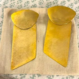 STUNNING Gold statement earrings by Liya